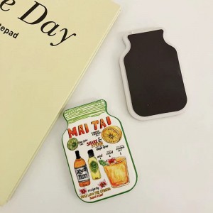 Wholesale Bottle shaped Ceramic Fridge Magnets Custom souvenirs Gifts Printed Ceramic Fridge magnet