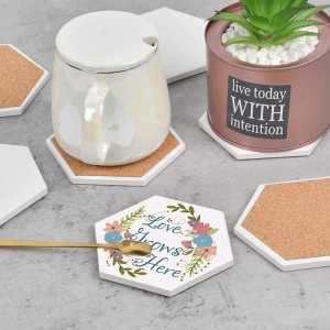 Blank ceramic coaster hexagon