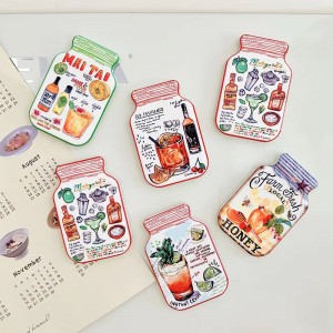 Wholesale Bottle shaped Ceramic Fridge Magnets Custom souvenirs Gifts Printed Ceramic Fridge magnet