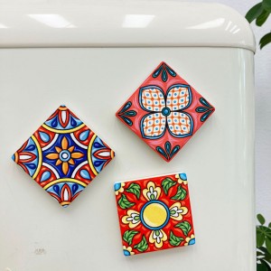 Custom Square shaped Souvenirs Tourist Fridge Magnet Custom Print Ceramic Fridge Magnet