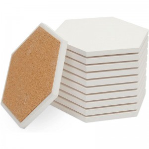 DIY Custom Wholesale Water Absorbent Tea Cup Coasters Set Sublimation Blanks Ceramic Coasters