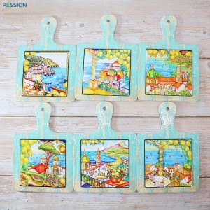 Ceramic Trivet For Home Decoration ltems For Kitchen With Eva Backing