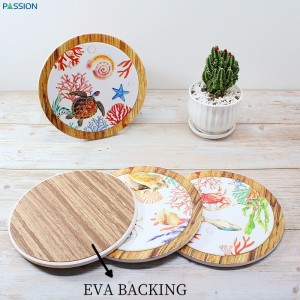 Ceramic Trivet with EVA Backing Custom Pattern UV Printing