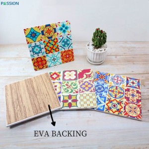 Ceramic Trivet Nice-grid with Eva Backing for Kitchen Decoration