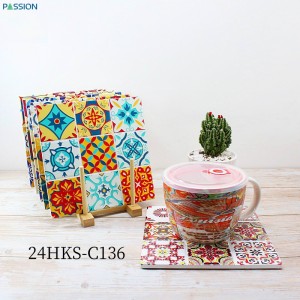 Ceramic Trivet  Custom Pattern UV Printing for Table Decoration