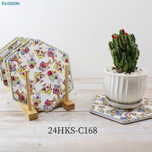 Trivet de cerâmica para hexágono e potes etc decoração de mesa para casa e cozinha