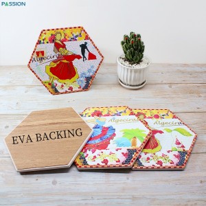 Ceramic Trivet Hexagon Shapes for Kitchen Pot mats