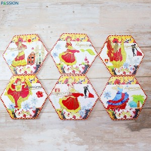 Ceramic Trivet Hexagon Shapes for Kitchen Pot mats