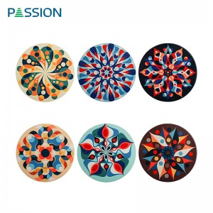 Custom printed ceramic trivet 20cm round