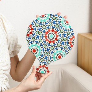 Hot sell Ceramic Trivet with cork back customized pattern printing