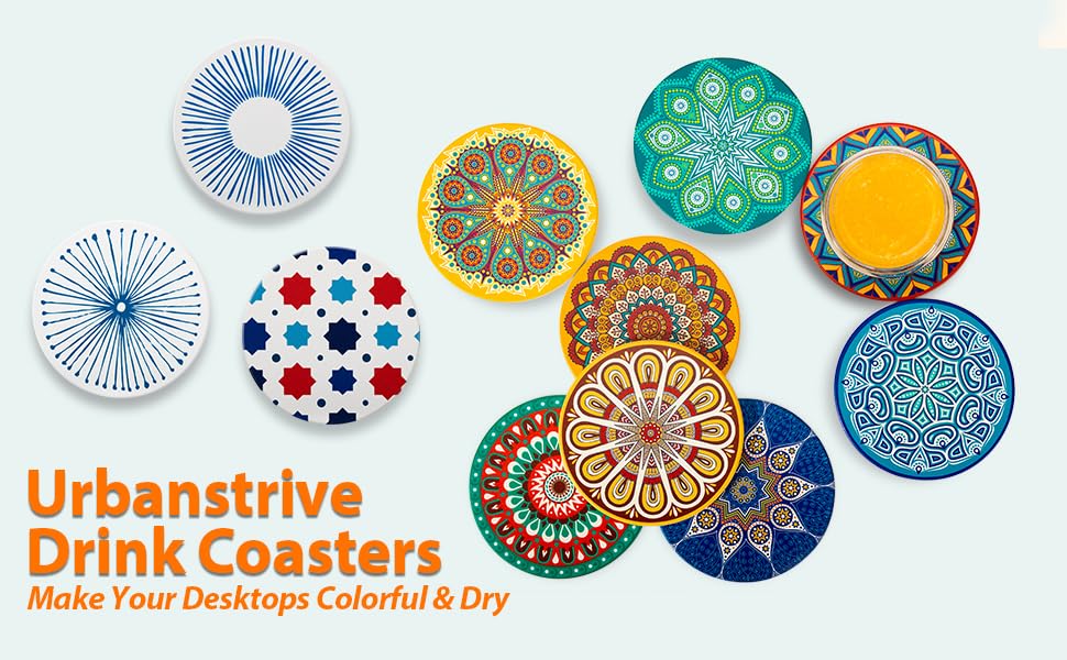 Absorbent Drink coasters Make Your Desktops Colorful & Dry