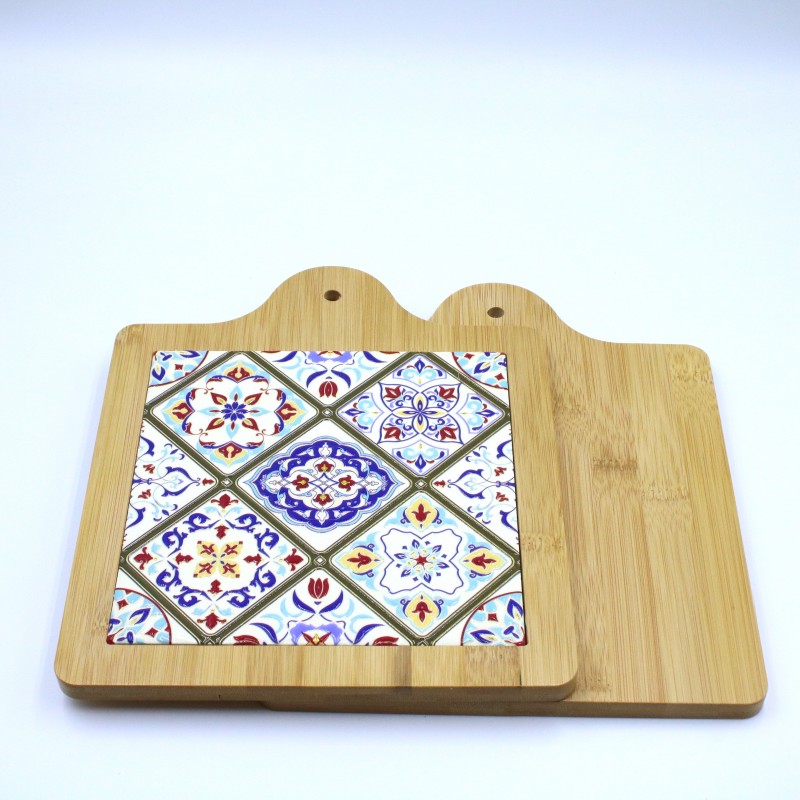 The Food Grade Ceramic Cutting Board with Bamboo Base