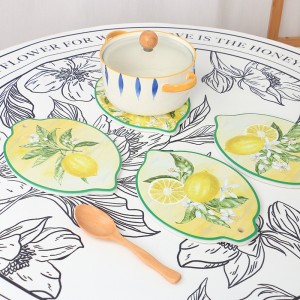 Ceramic Trivet With Lemon Design