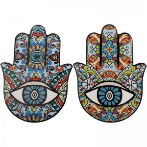 Fatima Hand Decor Κεραμικό Hamsa Fatima Holy Hand Design Επιτραπέζια Στολίδια