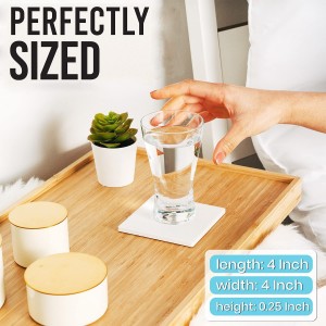 Blank Ceramic Coaster With Holder