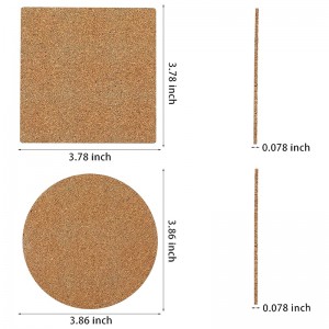 4 Inch Blank Coasters Unglazed Ceramic White Tiles with Cork Backing Pads for Painting