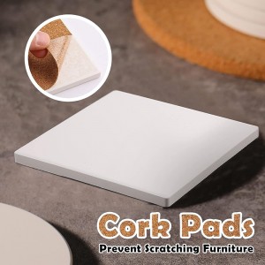 4 Inch Blank Coasters Unglazed Ceramic White Tiles with Cork Backing Pads for Painting