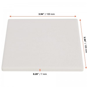 4 Inches Blank Absorbent White Unglazed Craft Ceramic Tiles Coasters with Cork for Drinks