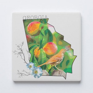 Custom printed ceramic coaster 10.8cm square